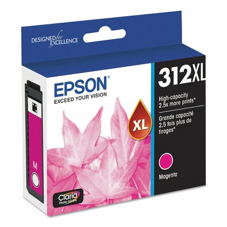 Epson T312XL320S (312XL) Claria High-Yield Ink, 830 Page-Yield, Magenta T312XL320-S
